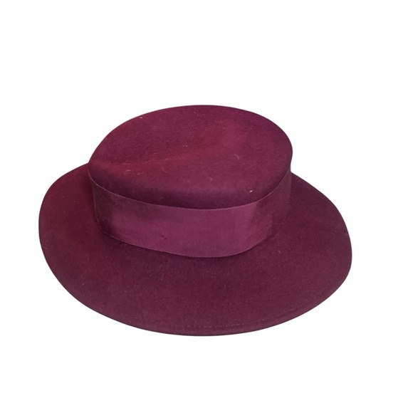 Michael Howard Burgundy red Hat Wool - Picture 9 of 11